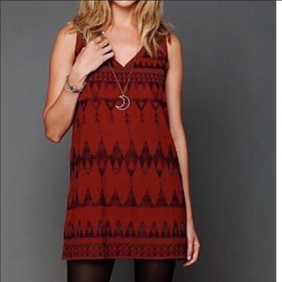 Free People Dresses & Skirts - 😻Free People Beaded Wine Red Dress🖤